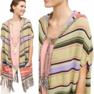 NWT Anthropologie Moth
"Calexico" Fringe Poncho Cardigan-RR7